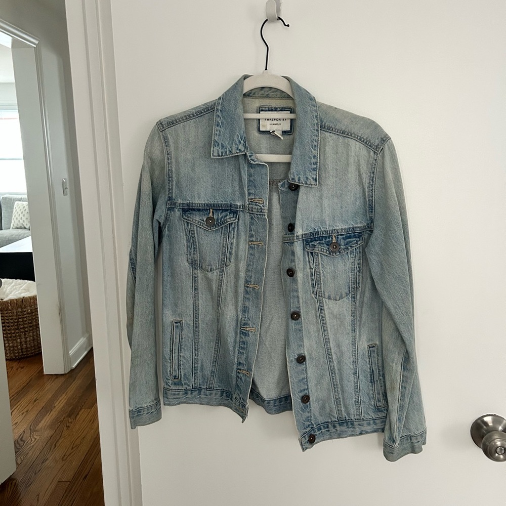 Forever 21 Light Wash Blue Denim Jacket